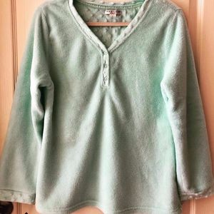 cozy soft green pj sweater